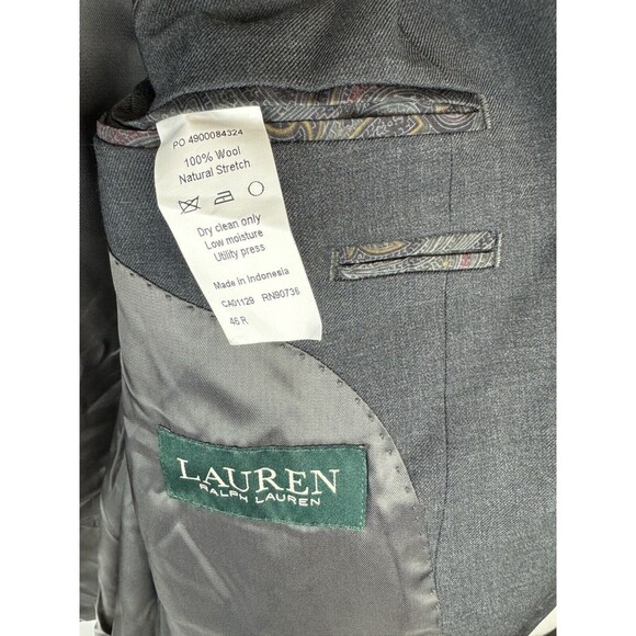 Lauren Ralph Lauren $450 Ultraflex 100% Wool Classic Fit Blazer Jacket S: 46R - Picture 8 of 8